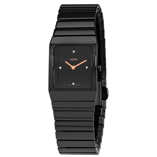 Rado Ceramica Black Diamond Dial Ladies Ceramic Watch  display picture 2