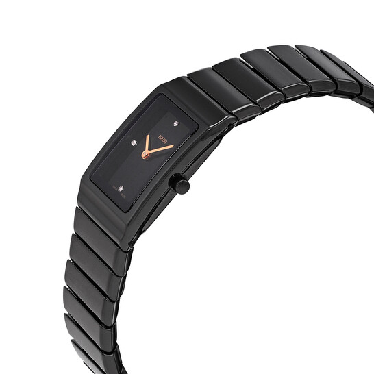 Rado Ceramica Black Diamond Dial Ladies Ceramic Watch 