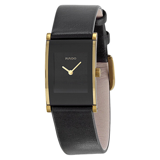 Rado Integral Black Dial Black Leather Ladies Watch R20789155 - 546x546