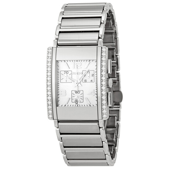 Rado Integral Jubile Chronograph White Dial Stainless Steel with Ceramic Ladies Watch R20670902 Rado Integral Jubile Chronograph White Dial Stainless Steel with Ceramic Ladies Watch R20670902 - 546x546