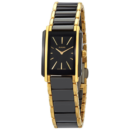 Rado Integral Quartz Black Dial Two-tone Ladies Watch R20845162