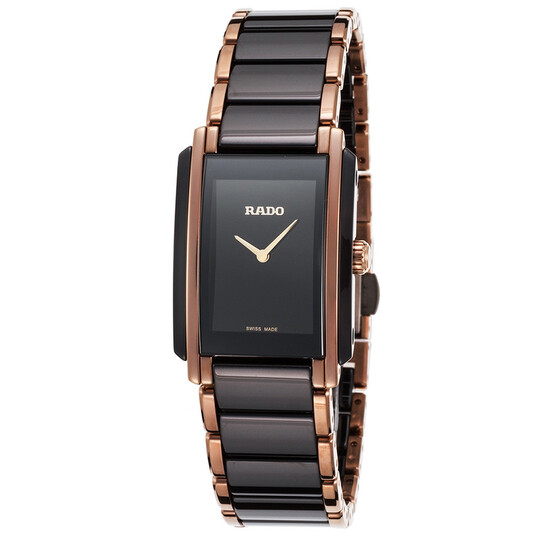 Rado Integral Quartz Black Dial Two-tone Ceramic/Stainless Steel Ladies Watch R20612152 - 546x546