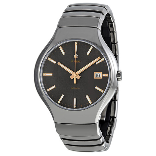 Rado True Automatic Grey Dial Platinum-Tone Ceramic Unisex Watch R27351102 Rado True Automatic Grey Dial Platinum-Tone Ceramic Unisex Watch R27351102 - 546x546