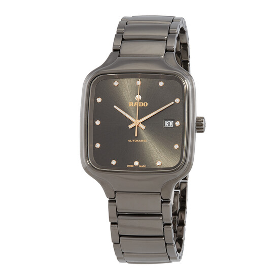 Rado True Square Automatic Diamond Grey Dial Unisex Watch