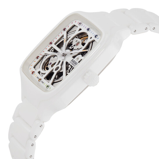 Rado True Square Open Heart Automatic White Dial Unisex Watch