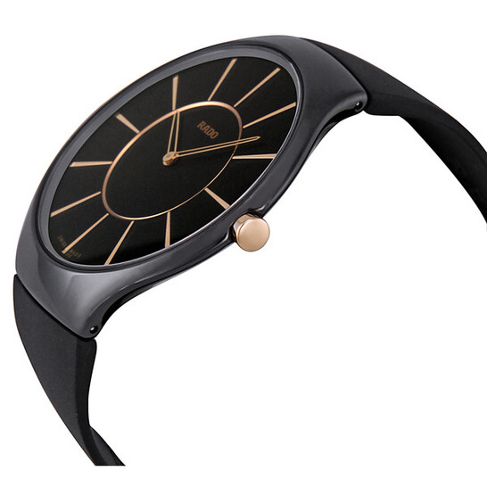 Rado True Thinline Black Ceramic Unisex Watch R27741159  display picture 3