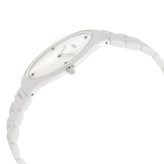 Rado True Thinline Mother of Pearl Dial White Ceramic Men's Watch R27957902 - 546x546 Image #2