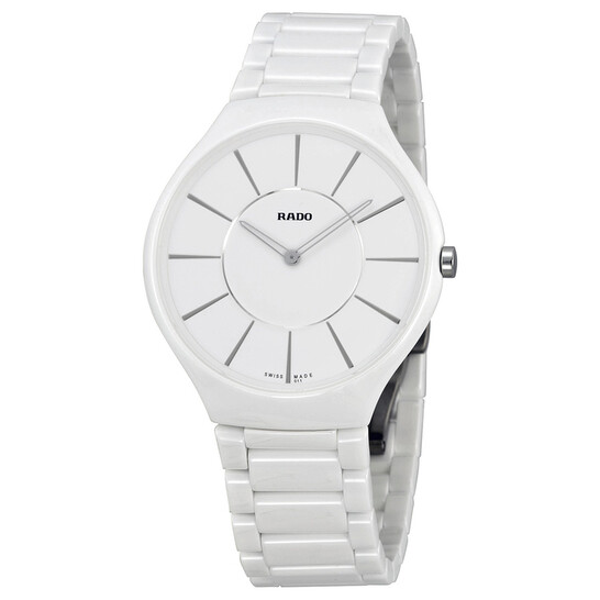 TRUE WHITE DIAL WHITE CERAMIC LADIES WATCH Rado True White Dial Ceramic Ladies Watch R27957102 for sale  main image 4