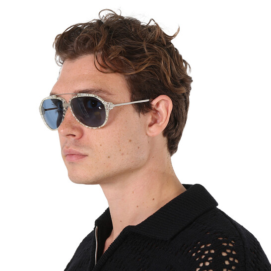Raf Simons X Linda Farrow Grey Pilot Unisex Sunglasses