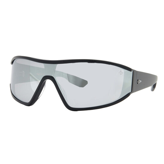 Rag & Bone RNB6003/S 0807 T4 Shield Sunglasses - Black/Silver Rag And Bone Rag & Bone Silver Shield Ladies Sunglasses  main image 4