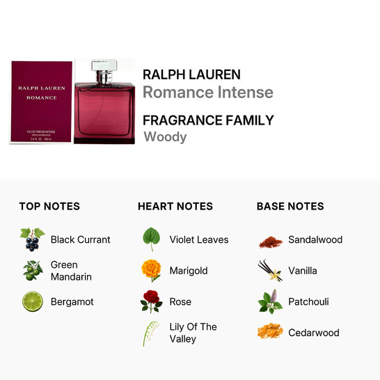 Ralph Lauren Ladies Romance Intense EDP 3.4 oz Fragrances