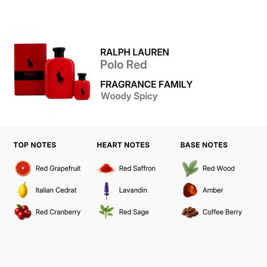 Ralph Lauren Men's Polo Red 2pcs EDT Gift Set Fragrances