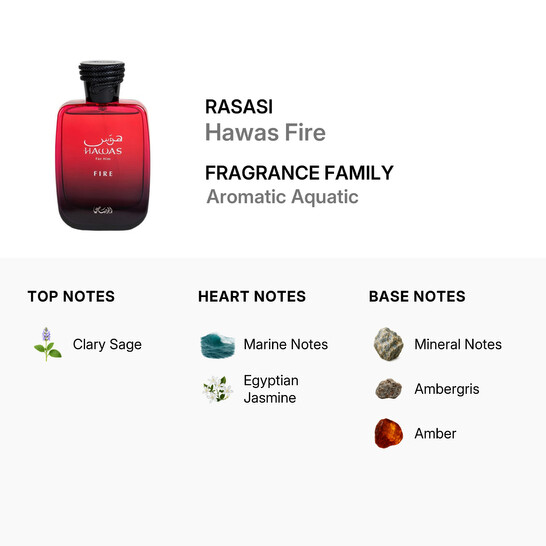 Rasasi Men's Hawas Fire EDP Spray 3.38 oz (Tester) Fragrances 0