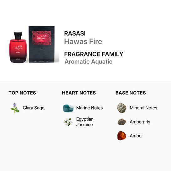 Rasasi Unisex Hawas Fire EDP Spray 3.4 oz Fragrances 614514178065