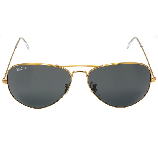 Ray-Ban Aviator Classic Polarized Black Pilot Unisex Sunglasses