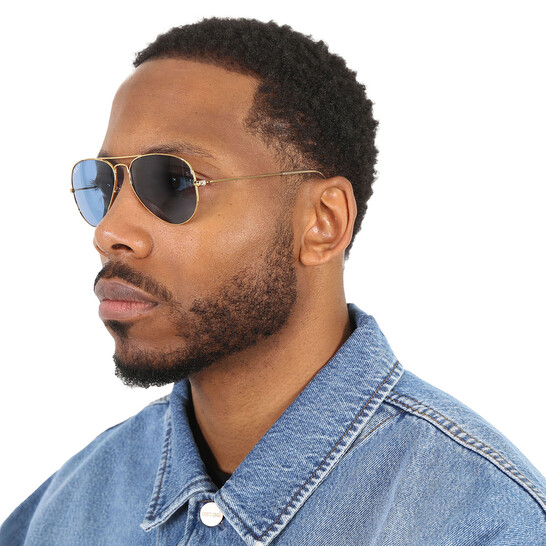 Ray-Ban Aviator Classic Polarized Blue Unisex Sunglasses RB3025