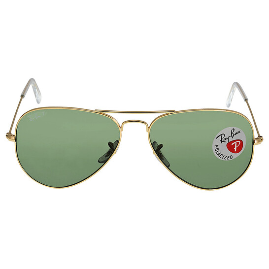 Ray-Ban Aviator Classic Polarized Green Classic G-15 Unisex  display picture 2