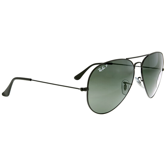 Ray-Ban サングラス 偏光レンズ RB3025 002/58 62-14 Ray-Ban Aviator Classic Polarized Green Unisex Sunglasses