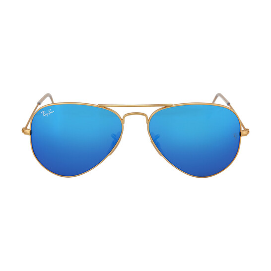 Ray-Ban Blue Flash Aviator, 55 size Ray-Ban RB3025 Aviator Flash Lenses M (55 - 14) with Blue  main image 4