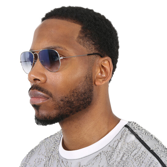 Ray Ban Aviator Gradient Light Blue Gradient Unisex Sunglasses RB3025  003/3F 55