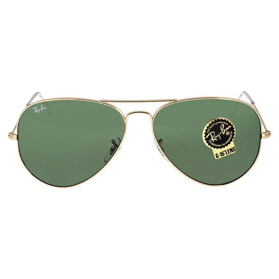 Ray-Ban Aviator Large Metal II Green G-15 Unisex Sunglasses