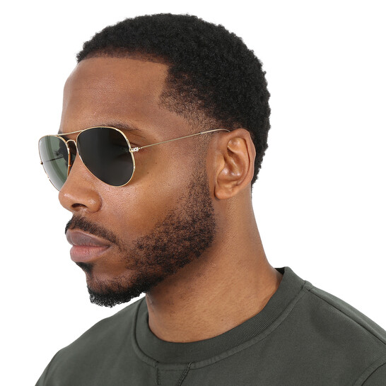 Ray-Ban Aviator Large Metal II Green G-15 Unisex Sunglasses RB3026