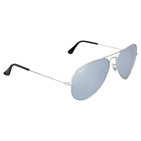 Ray-Ban Aviator Mirror Polarized Silver Flash Aviator Unisex