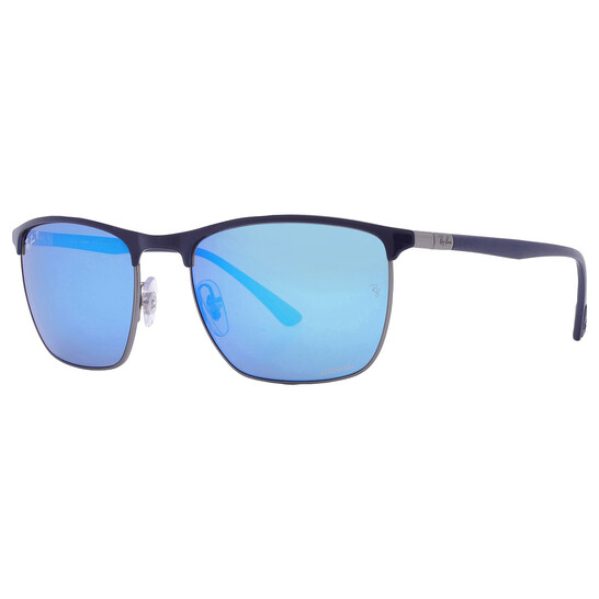 Ray-Ban Blue Chromance Square Unisex Sunglasses RB3686 92044L 57
