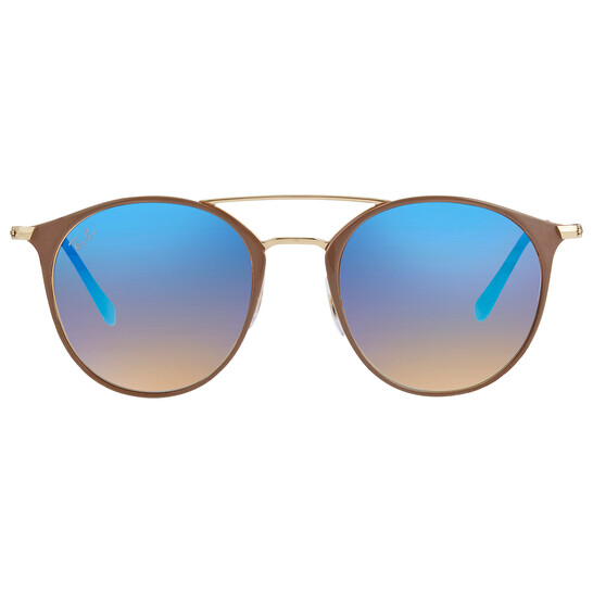 Ray-Ban Blue Gradient Flash Round Unisex Sunglasses RB3546 90118B