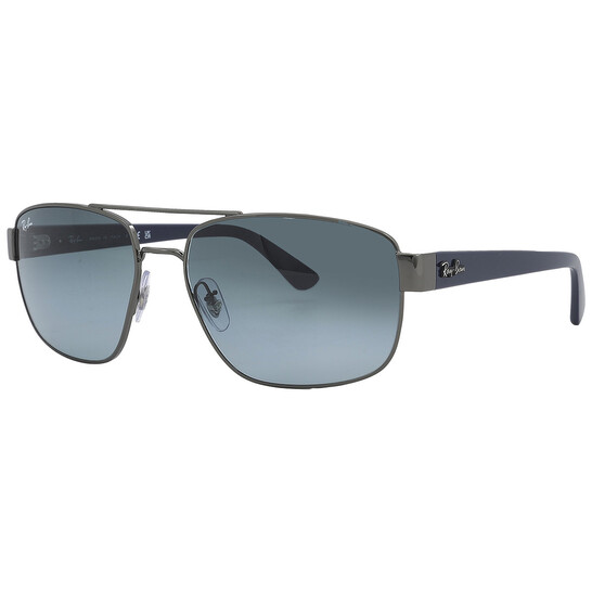 Ray-Ban Blue Gradient Grey Aviator Men's Sunglasses RB3663