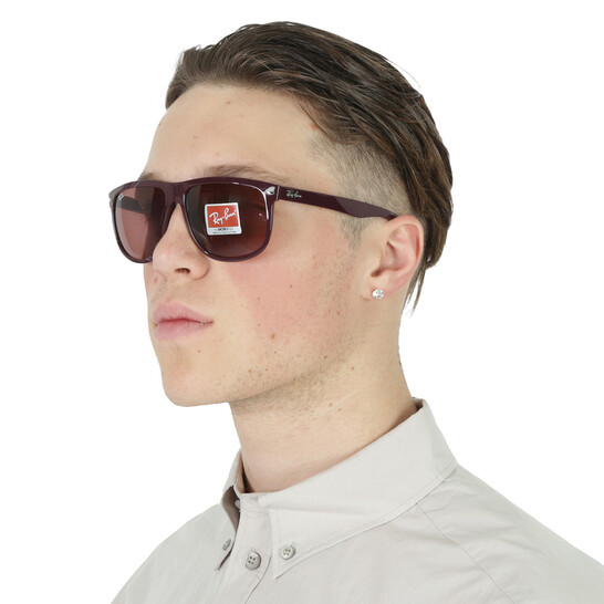 Ray-Ban Boyfriend Dark Violet Square Men's Sunglasses RB4147