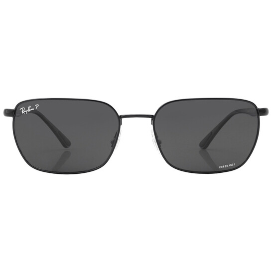 Ray-Ban Chromance Dark Grey Rectangular Unisex Sunglasses