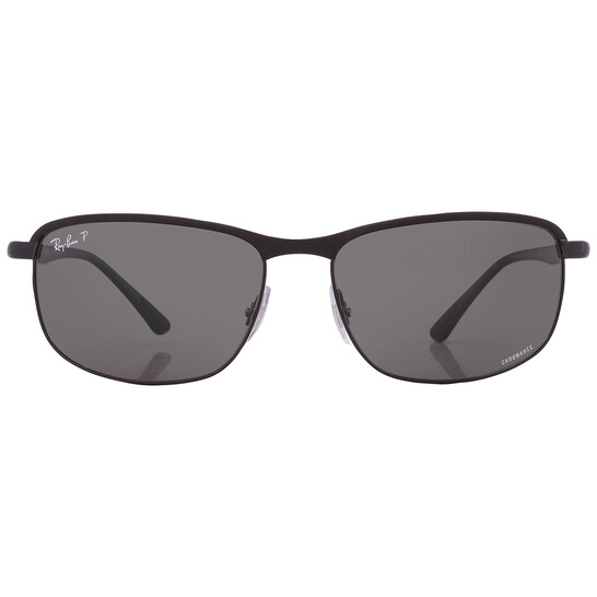 Ray-Ban Chromance Polarized Dark Gray Rectangular Unisex