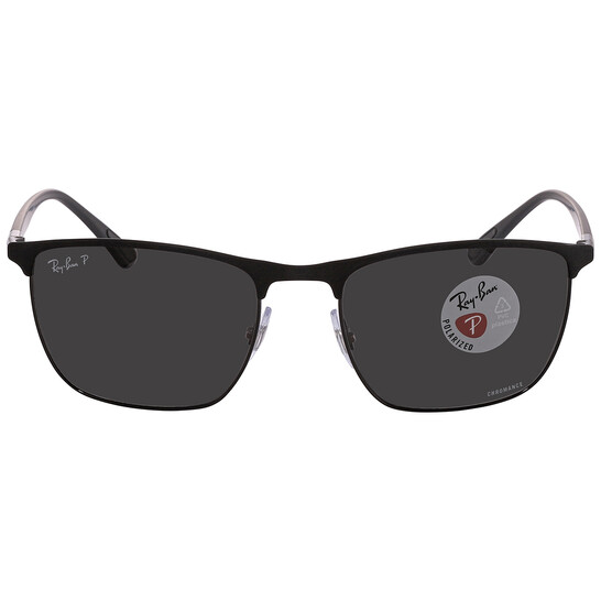 Ray-Ban Chromance Polarized Dark Gray Rectangular Unisex