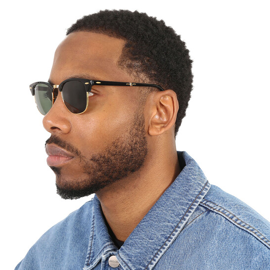 Ray-Ban Clubmaster Folding Green Classic G-15 Square Unisex