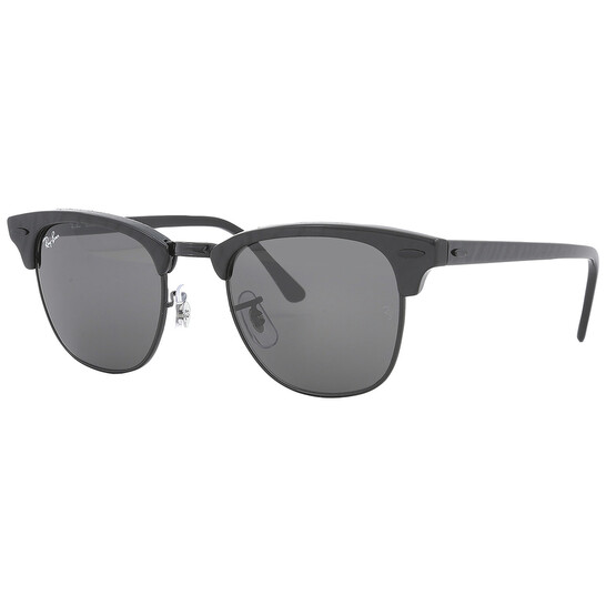 Ray-Ban Clubmaster RB3016 1354/3F 51□21 Ray-Ban Clubmaster Marble Dark Grey Square Unisex Sunglasses