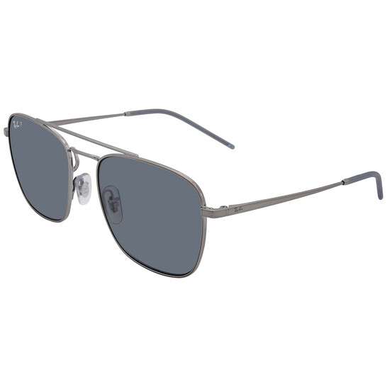 Ray-Ban Dark Blue Polarized Square Men's Sunglasses RB3588 92492V