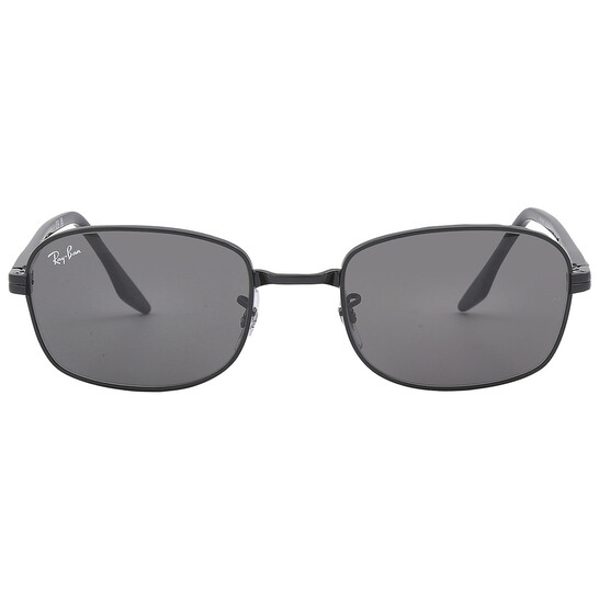 Ray-Ban Dark Gray Rectangular Unisex Sunglasses RB3690 002/B1 54
