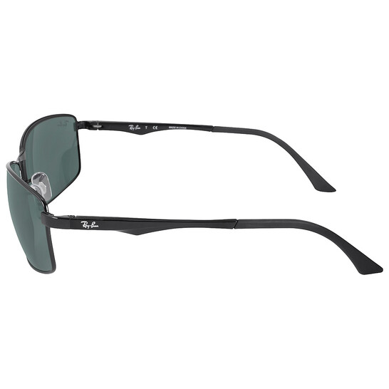 Ray Ray-Ban Green Rectangular Men's Sunglasses RB3498 002/71 64