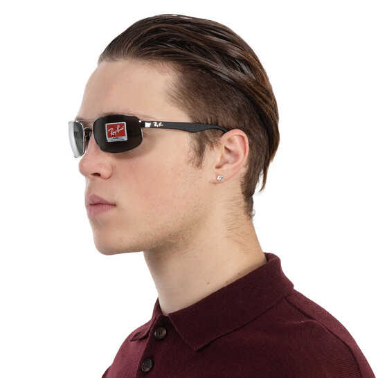 Ray Ban Green Rectangular Unisex Sunglasses RB3445 004 61 - 546x546 Image #2