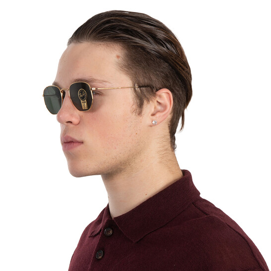 Ray Ban Hexagonal Flat Lenses Green Classic G-15 Unisex Sunglasses RB3548N 001 51 - 546x546 Image #2