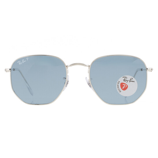 Ray-Ban Hexagonal Flat Lenses Polarized Blue Unisex Sunglasses
