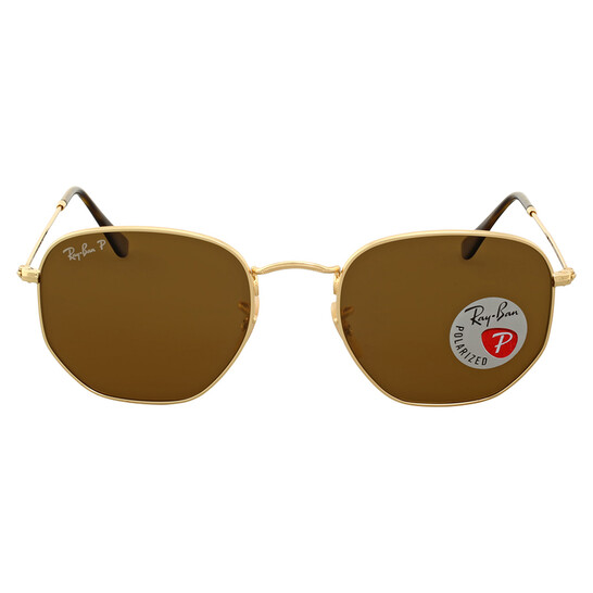 Ray-Ban Hexagonal Flat Lenses Polarized Brown Unisex  display picture 1