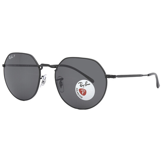 Ray-Ban Jack Polarized Black Irregular Unisex Sunglasses