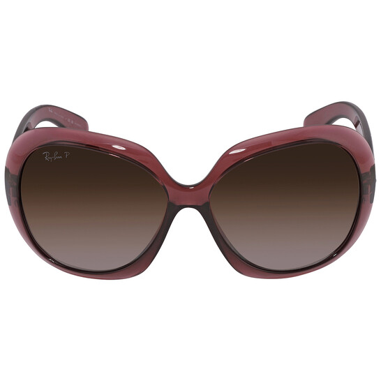 Ray Ban Jackie Ohh II Gray Gradient Brown Polarized Butterfly Ladies  Sunglasses RB4098 6593T5 60