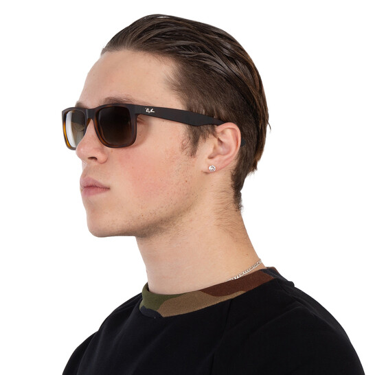 Ray-Ban Justin Classic Polarized Brown Gradient Square Men's