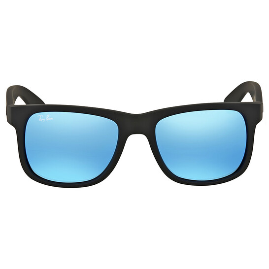 Ray-Ban JUSTIN 青色レンズ Ray-Ban Justin Color Mix Blue Mirror Square Men's Sunglasses