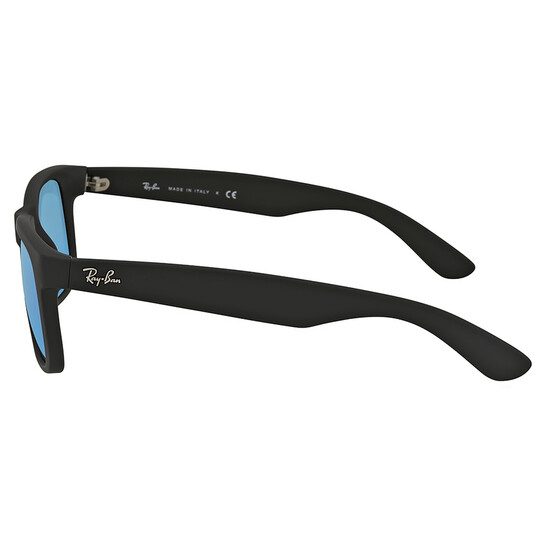 Ray-Ban JUSTIN 青色レンズ Ray-Ban Justin Color Mix Blue Mirror Square Men's Sunglasses