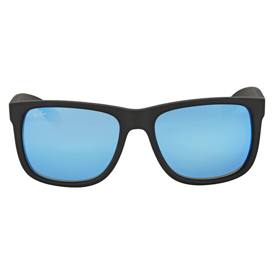 Ray-Ban JUSTIN 青色レンズ Ray-Ban Justin Color Mix Blue Mirror Square Men's Sunglasses