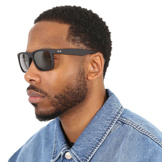 RayBan サングラス レイバン JUSTIN COLOR MIX JUSTIN COLOR MIX Sunglasses in Rubber Black and Gold Mirror